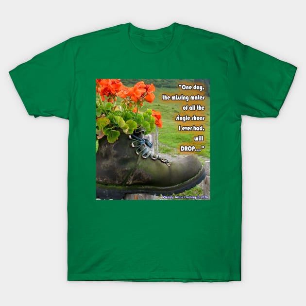 The Other Shoe Drops T-Shirt by Affiliate_carbon_toe_prints